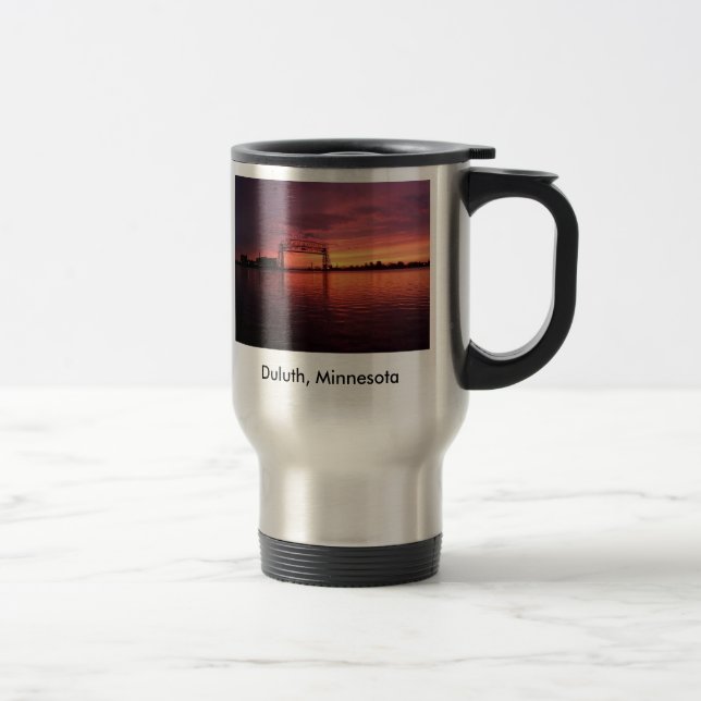 Duluth,Minnesota Sunset Travel Mug (Right)