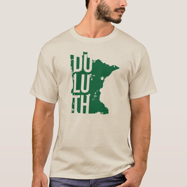 Duluth Minnesota t-shirt with Map (Front)