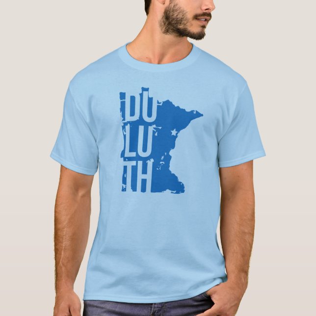 Duluth, Minnesota t-shirt with map (Front)