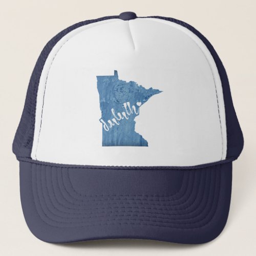 Duluth Minnesota Wood Grain Trucker Hat