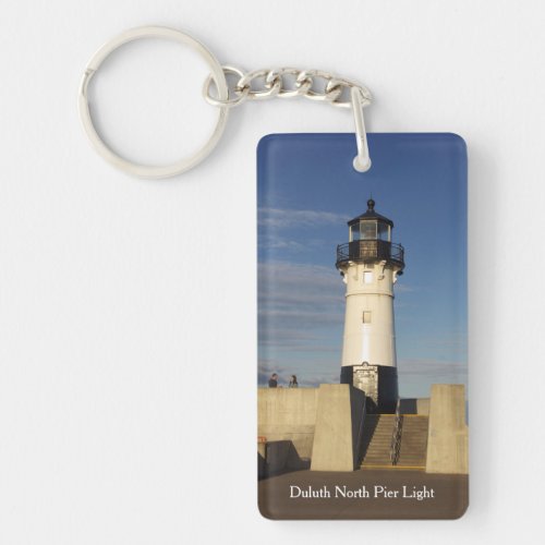 Duluth North Pier Light acrylic key chain