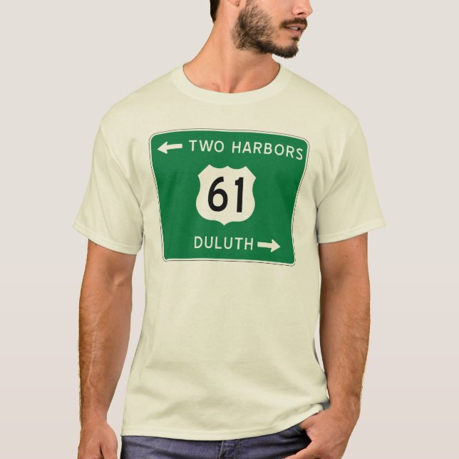 Duluth, Two Harbors, Highway 61 t-shirt (Front)