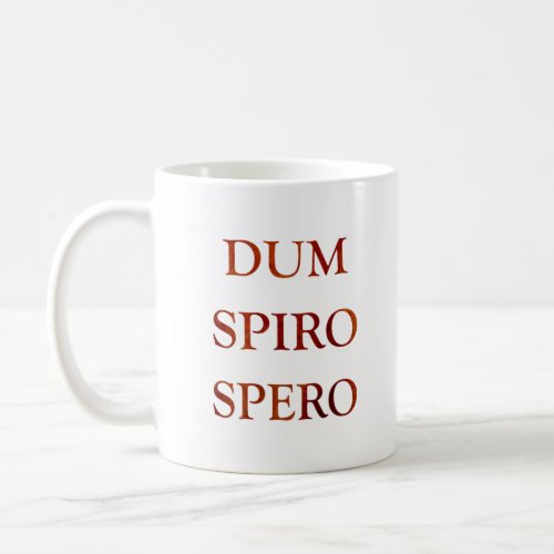Dum spiro spero coffee mug