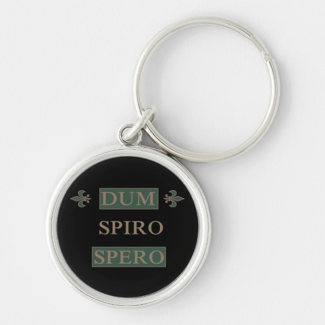 Dum spiro spero keychain (Front)