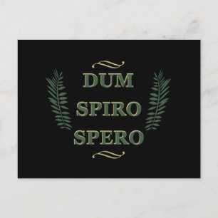 Dum spiro spero postcard
