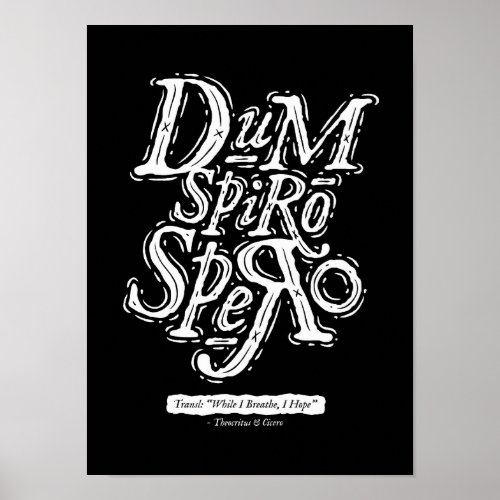 Dum Spiro Spero _ Poster _ Black