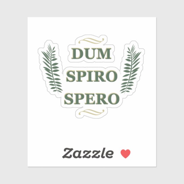 Dum spiro spero sticker (Sheet)