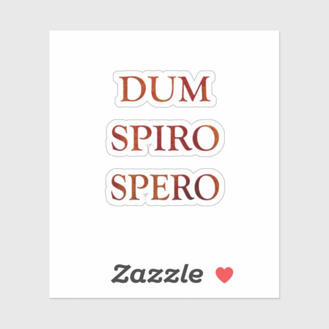 Dum spiro spero sticker (Sheet)