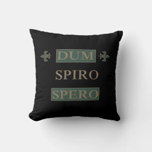 Dum spiro spero throw pillow