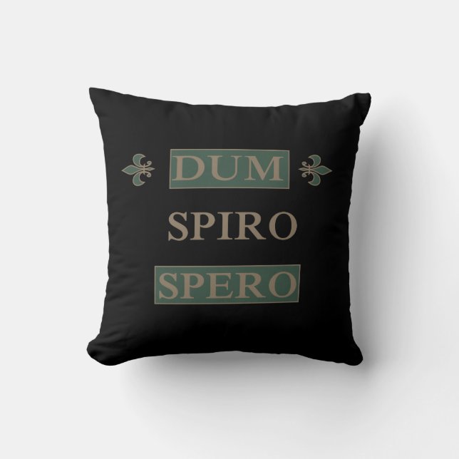 Dum spiro spero throw pillow (Front)