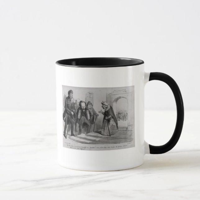 Dumas, Hugo et Balzac seeking their admission Mug (Right)