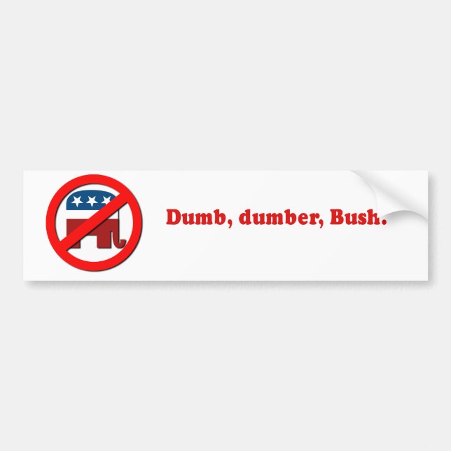 Dumb Dumber Bumper Sticker (Front)