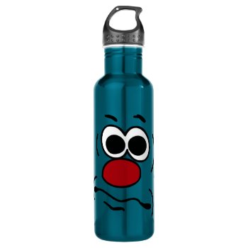 Dumb Face Grumpey Stainless Steel Water Bottle by disgruntled_genius at Zazzle
