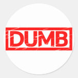 Dumb Stamp Classic Round Sticker