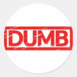 Dumb Stamp Classic Round Sticker