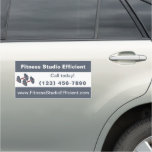 Dumbbell Call Fitness Studio Name www Grey White Car Magnet