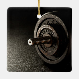 Dumbbell Ceramic Ornament