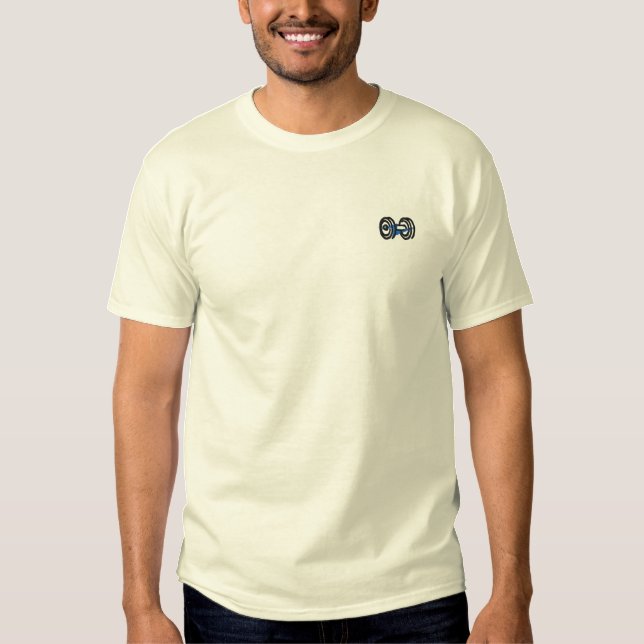 Dumbbell Embroidered T-Shirt (Front)