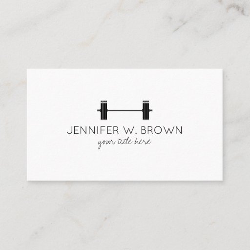 Customizable Dumbbell Fitness Instructor Personal Trainer Business Card
