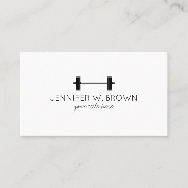Dumbbell Fitness Instructor Personal Trainer Business Card