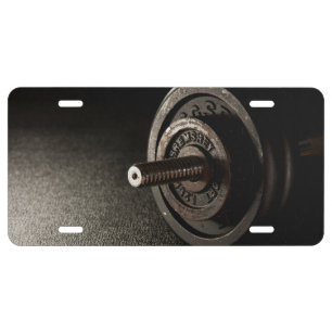 Dumbbell License Plate