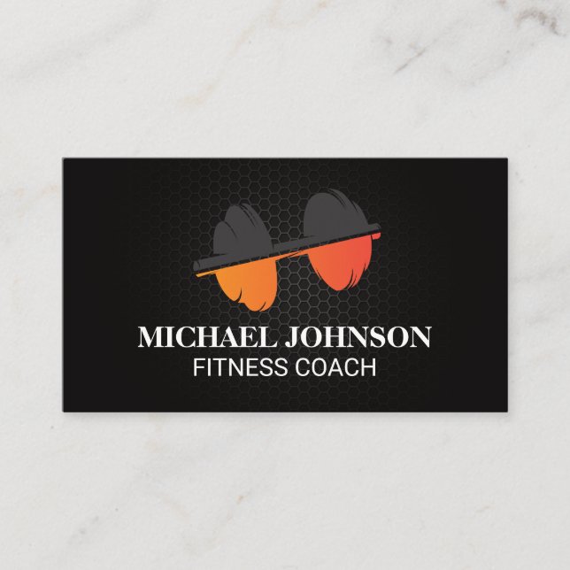 Dumbbell Logo | Fitness Business Card (Front)