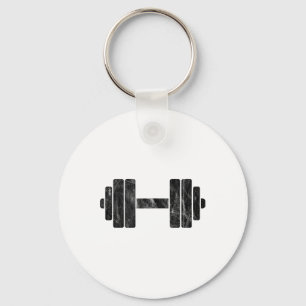 Dumbbell Minimalism - Weight Lifting And Bodybuild Keychain