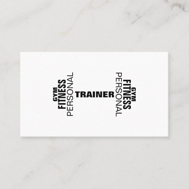 Dumbbell of words business card (Front)