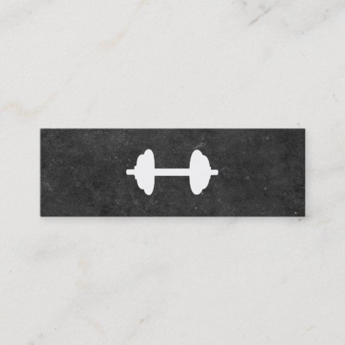 Dumbbell  Personal Trainer slate Mini Business Card