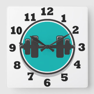 Dumbbell Square Wall Clock