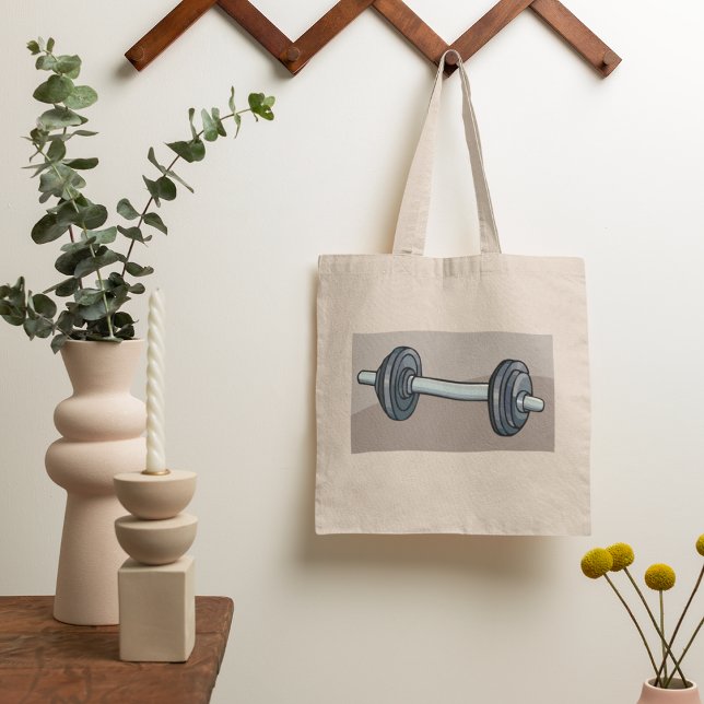 Dumbbell Weight Fitness Tote Bag (Creator Uploaded)