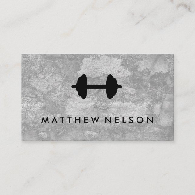 Dumbbell Weight Grunge Loyalty Cards (Front)