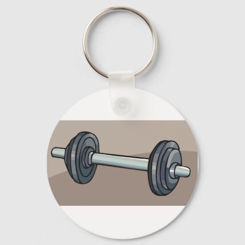 Dumbbell Weight Keychain