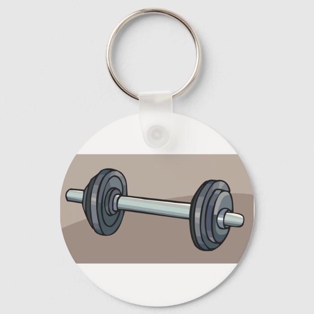 Dumbbell keychain hot sale