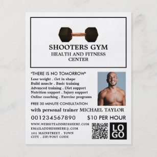 Dumbbell Weight, Personal trainer, Gym Advertising Flyer