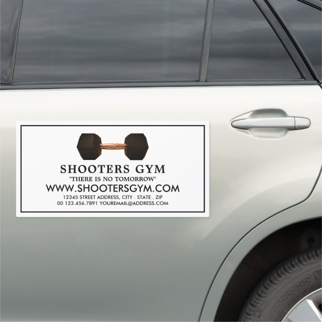 Dumbbell Weight, Personal trainer, Gym Car Magnet (In Situ)