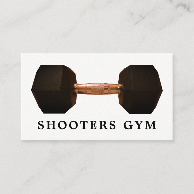 Dumbbell Weight, Personal trainer, Gym Instructor Business Card (Front)