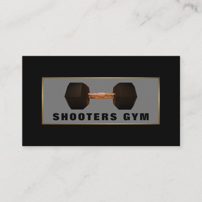 Dumbbell Weight, Personal trainer, Gym Instructor Business Card (Front)