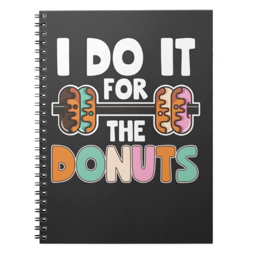 Dumbbell Weightlifting Donut Dessert Gym Workout Notebook