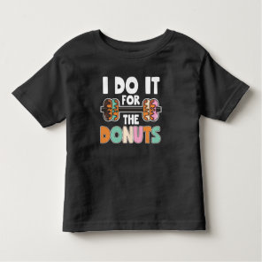 Dumbbell Weightlifting Donut Dessert Gym Workout Toddler T-shirt
