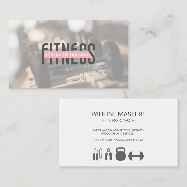 Dumbbell Weights Appointment Card (Front/Back)