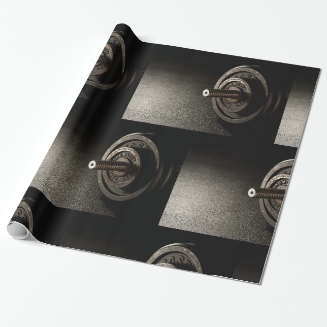 Dumbbell Wrapping Paper (Unrolled)