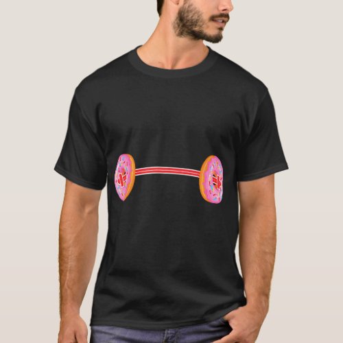 Dumbbells Donuts Weightlifting Funny Gym Workout T_Shirt