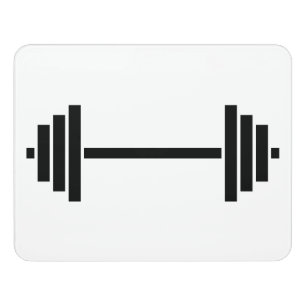 Dumbbells Door Sign