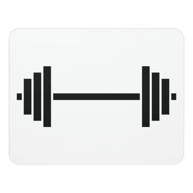 Dumbbells Door Sign (Contemporary Front)