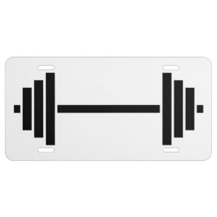 Dumbbells License Plate