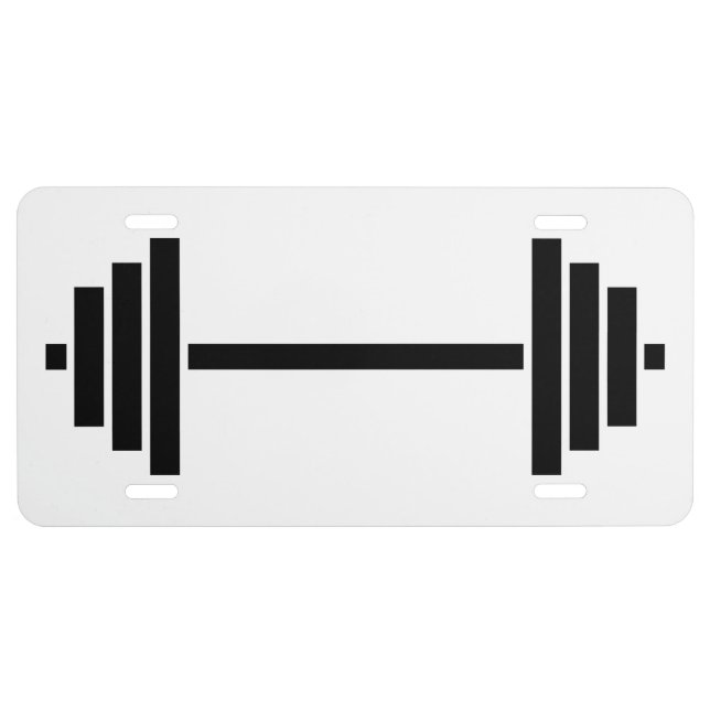 Dumbbells License Plate (Front)