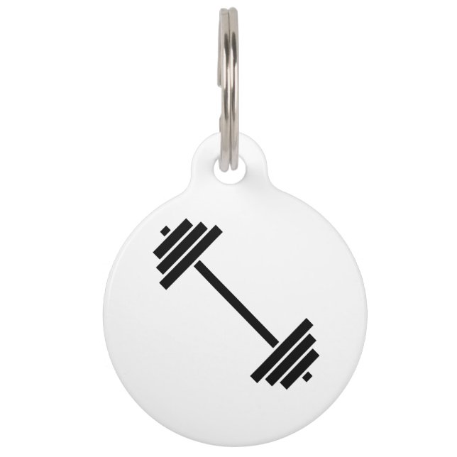 Dumbbells Pet ID Tag (Front)