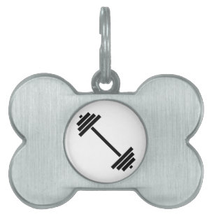 Dumbbells Pet ID Tag