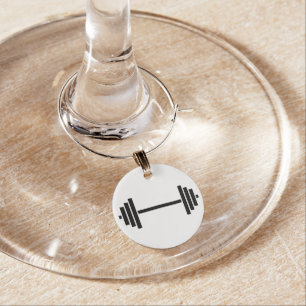 Dumbbells Wine Charm